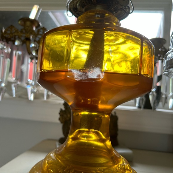 Vintage Accents Vintage Amber Oil Light With Home Sweet Home